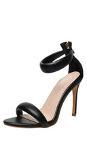 Emaila Ankle Strap High Heel styled on foot product detail