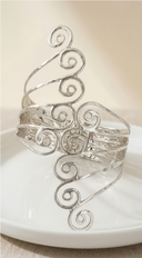Angel Wing Arm Cuff Bracelet - Silver