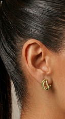 Triple Hoop Earrings - Gold