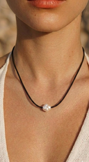Amira Gold Dipped Cord Pearl Necklace - Gold