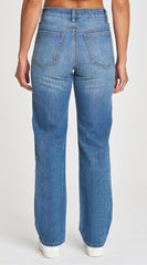 Vanette Blue Distressed Straight Leg Denim Jeans