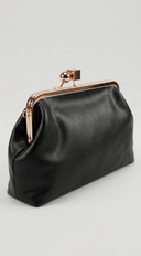 Monaco Frame Clutch Bag - Black