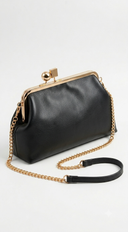 Monaco Frame Clutch Bag - Black