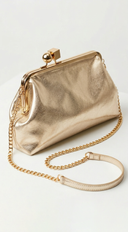 Monaco Frame Clutch Bag - Gold