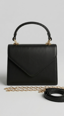 Silja Faux Leather Handbag - Black