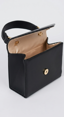 Silja Faux Leather Handbag - Black