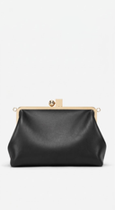 Monaco Frame Clutch Bag - Black