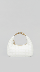 Lux Quilted Faux Leather Hobo Bag - White
