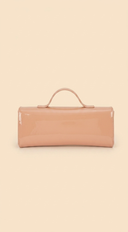 Verona Faux Leather Clutch Bag - Nude