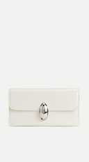 Rome Glossy Clutch Shoulder Bag - Ivory