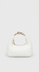 Lux Quilted Faux Leather Hobo Bag - White