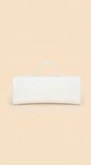 Verona Faux Leather Clutch Bag - White