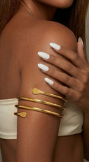 Triple Wrap Arm Cuff Bracelet - Gold