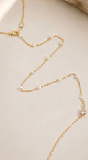 Avi Layered Rhinestone Body Chain - Gold