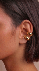 Mika Ear Cuff Hoop Single Non-Piercing Earring - Gold