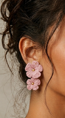 Zia FLower Earrings - Pink