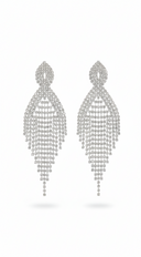 Sparkle Rhinestone Earrings - Silver
