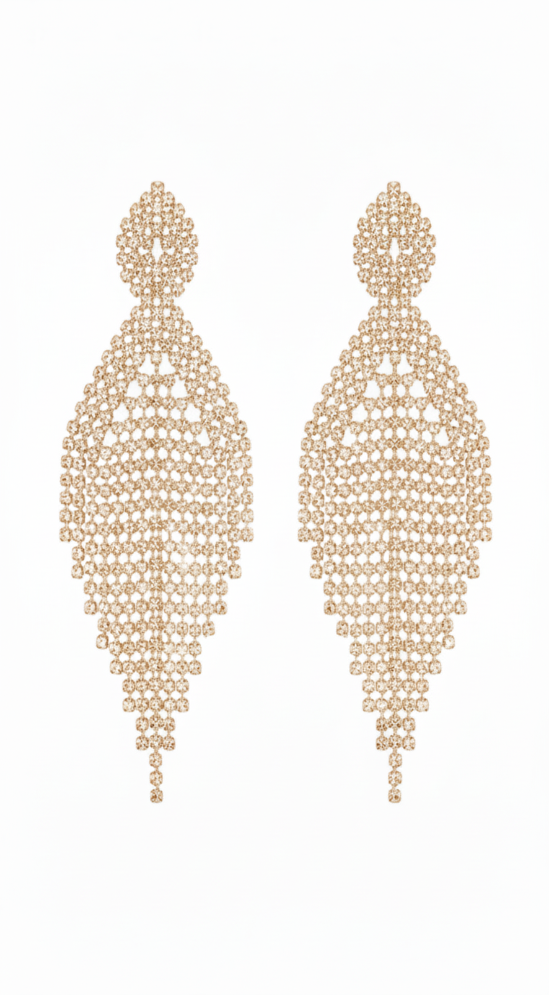 Sparkle Rhinestone Earrings - Gold