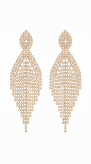 Sparkle Rhinestone Earrings - Gold