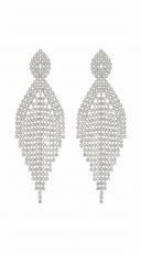 Sparkle Rhinestone Earrings - Silver