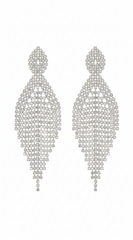 Sparkle Rhinestone Earrings - Silver