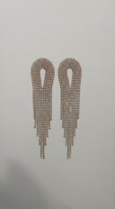 Shine Rhinestone Earrings - Gold