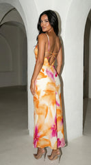 Soléa Floral Maxi Dress - Orange