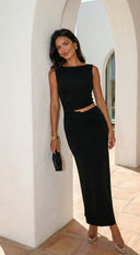 Astra Cut Out Maxi Dress - Black