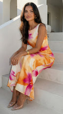 Soléa Floral Maxi Dress - Orange