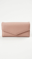 Amara Tri-fold Envelope Faux Leather Wallet Clutch - Pink