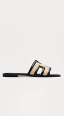 Valenza H Flat Sandal - Black