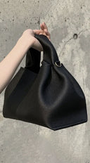 Sophia Lux Soft PU Leather Handbag - Black