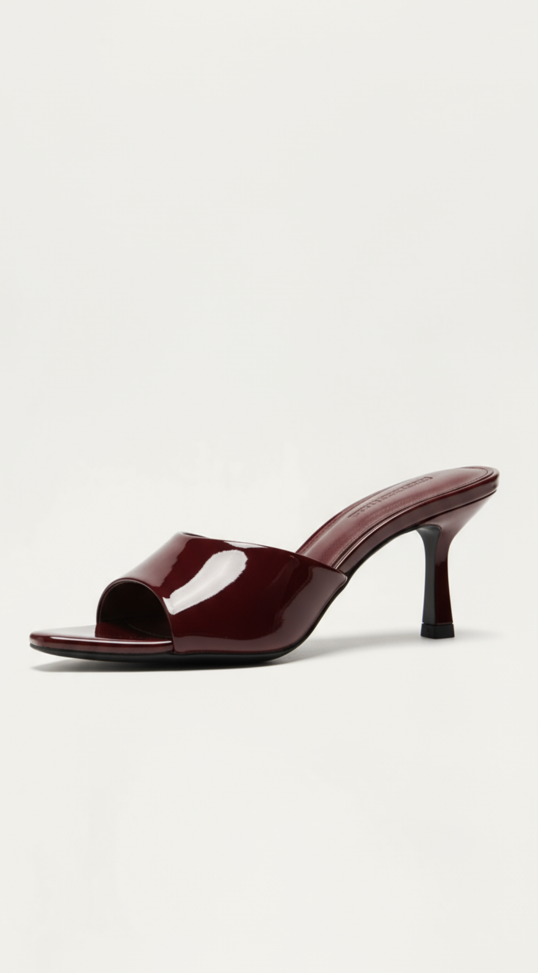 Malina Heeled Mules - Burgundy