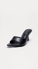 Malina Heeled Mules styled on foot
