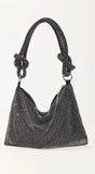 Zaree Black Rhinestone Evening Purse