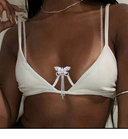 Celestia Butterfly Crystal Bra Chain - Silver