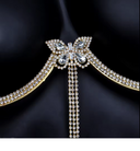 Celestia Butterfly Crystal Bra Chain - Gold