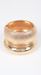 Gilded Duo Two Piece Set Metal Bangle -  Gold