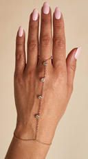 Nola Round Stone Hand Bracelet - Gold