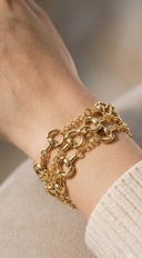 Cavelle Multi Chain Chain Toggle Bracelet - Gold