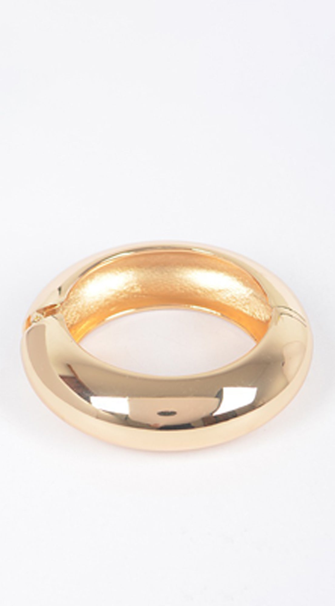 Gilded Duo Two Piece Set Metal Bangle -  Gold