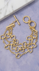 Cavelle Multi Chain Chain Toggle Bracelet - Gold