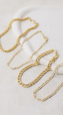 Mia 4 Strand Layered Chain Bracelet Set - Gold
