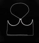 Solara Heart Crystal Bra Chain - Silver