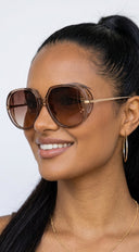 Riviera Oversized Sunglasses - Beige