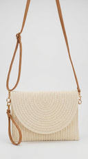 Tina Braided Envelope Clutch - Ivory