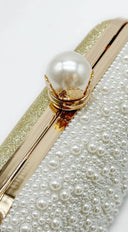 Opal Essence Pearl Clutch - Gold