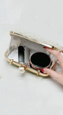 Opal Essence Pearl Clutch - Gold