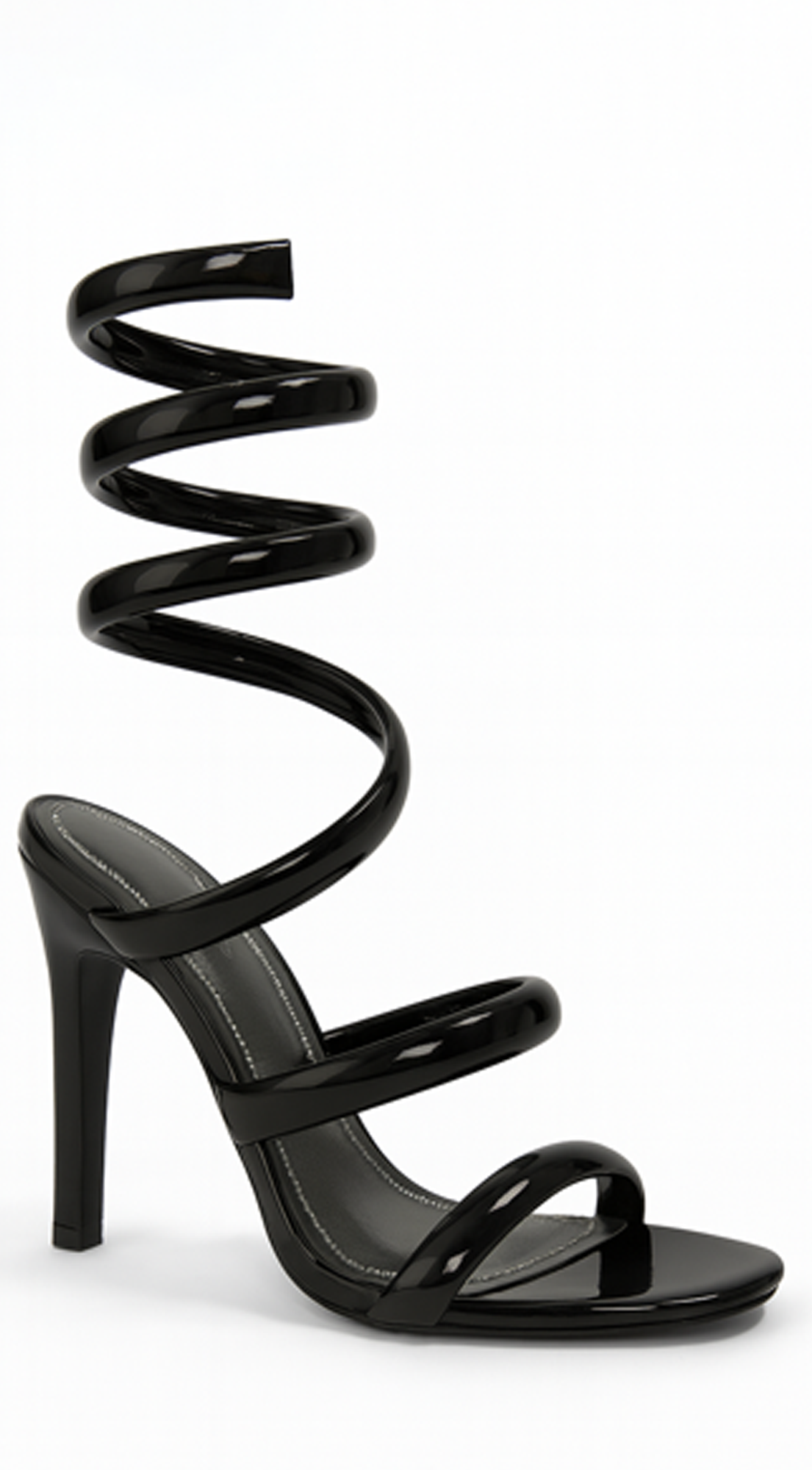 Cavarelli Coiled Sandal Heels - Black
