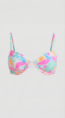 Isolara Tropical Bikini Set in White Multi back view on model
